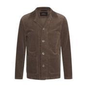 Corduroy Overshirt Brun Regular Fit