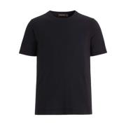 Marineblå Slim Fit Strik T-shirt