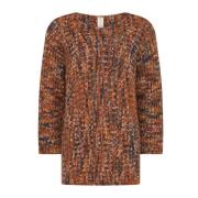 Oversize Batwing Pullover Bluse med Flagermusærmer