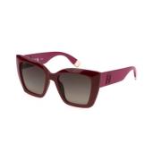 Kvinders firkantede solbriller lyserød glans