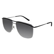 Stilfulde solbriller i sølv/sort