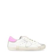 Vintage Sneaker i hvid og fluorescerende pink