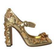 Guld Krystal Mary Janes Pumps Sko