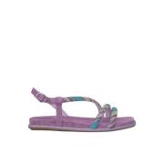 Glitrende rem sandal