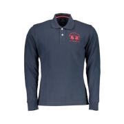 Elegant Polo med Lange Ærmer og Kontrastdetaljer
