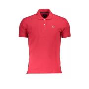 Rød Polo Shirt med Broderi