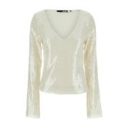 Sequins V-Neck Top