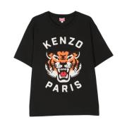 Sort Tiger Motif T-shirts og Polos