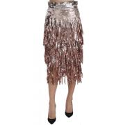 Metallic Paillet Midi Nederdel