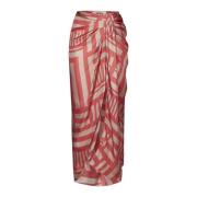 Silke Sarong Nederdel med Labyrinth Print