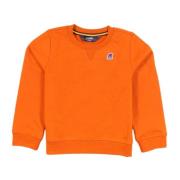 Orange Sweater med Logo Print