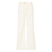 Wide Leg Bukser Bianco Latte