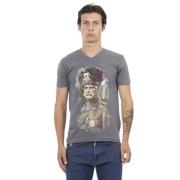 Elegant V-hals T-shirt med Frontprint