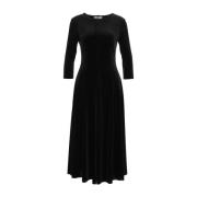 Sort Velvet Maxi Kjole AW24