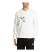 Ensfarvet Logo Broderet Sweatshirt