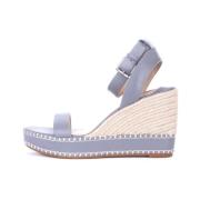 Ocean Nappa Læder Espadrille Wedges