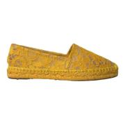 Gule Blonde Espadrille Loafers Flats Sko