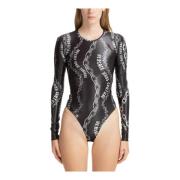 Abstrakt Multifarvet Logo Bodysuit