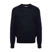 Broderet Logo Navy Jersey Sweater