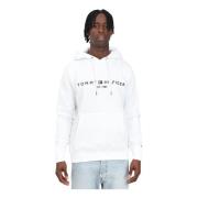 Hvid Flex Logo Hoodie Casual Sweater