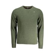 Grøn Uld Crew Neck Sweater