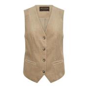 Corduroy Vest Blazer i Tannin