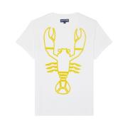 Herre Hummer Print Bomuld T-Shirt