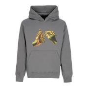 Grå Hoodie med Kængurulomme