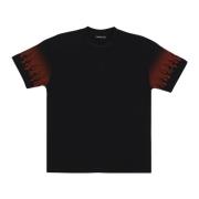 Flames Tee Sort/Rød Kortærmet T-Shirt