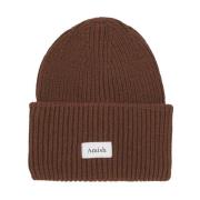 Brun Uldblanding Beanie Hat