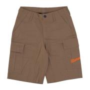 Cargo Shorts Brun Ripstop Stof