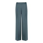 Grøn Satin Wide Leg Bukser