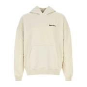 Oversize Ivory Cotton Sweatshirt