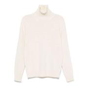 Beige Uld Bouclé Sweater