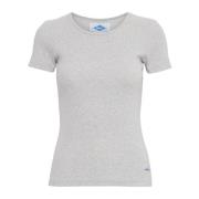 Sporty T-shirt Top Medium Grey Melange