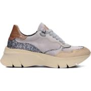 Beige Ruskind Lavtop Sneakers