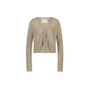 Guld Glitter V-Hals Cardigan