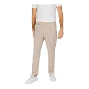 Beige Zip Button Bukser Lommer Forår/Sommer