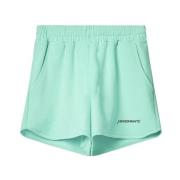 Bomuld Fleece Shorts med Sideslidser