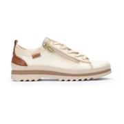 Premium Læder Off White Dame Sneaker