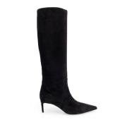 Suede Stiletto Heel Boots