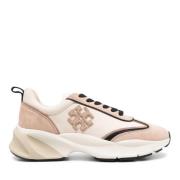 Beige Sneakers Mesh Footbed Gym Sko