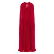 Stretch Tulle Kjole med Cape