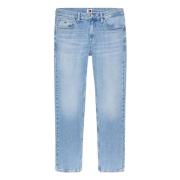 Slim Fit Denim Jeans med Distressed Front