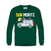 Grøn Langærmet Bomuld T-shirt Sun Moritz