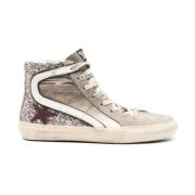 Lamineret Glitter High Top Sneakers