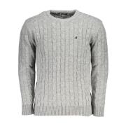 Twisted Broderet Crew Neck Sweater