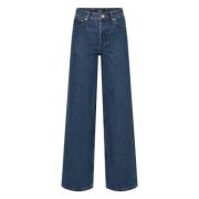 Retro Style Wide Leg Jeans