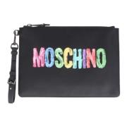 Sort Logo Pochette Taske