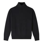 Sort Merinould Turtleneck Sweater